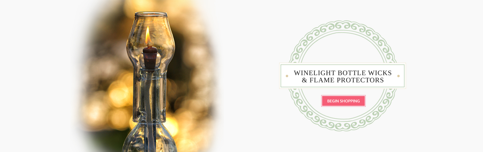 Winelight Bottle Wicks and Flame Protectors
